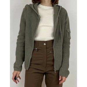 Vintage WOOLRICH Knit Hoodie sweater made in JAPAN size L